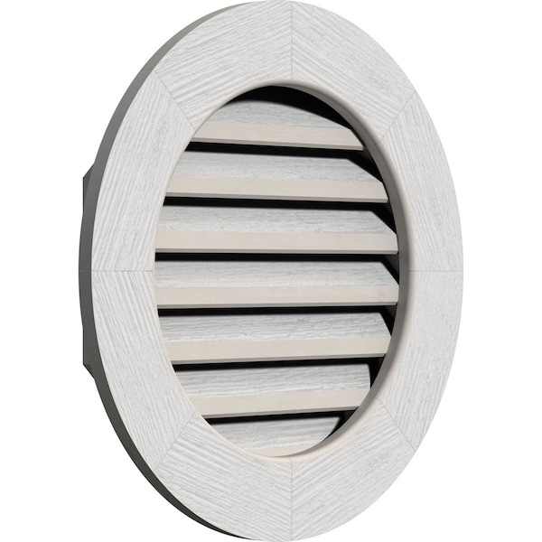 Round Gable Vent, Functional, Western Red Cedar Gable Vent W/ 1 X 4 Flat Trim Frame, 26W X 26H